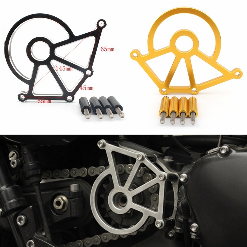 Sprocket Chain - スプロケットホイールチェーンカバー,トライアンフアメリカ,シンクレー,ボンネビル,t100,se,スラクストン,900,スクランブラー,スピードマスターの保護