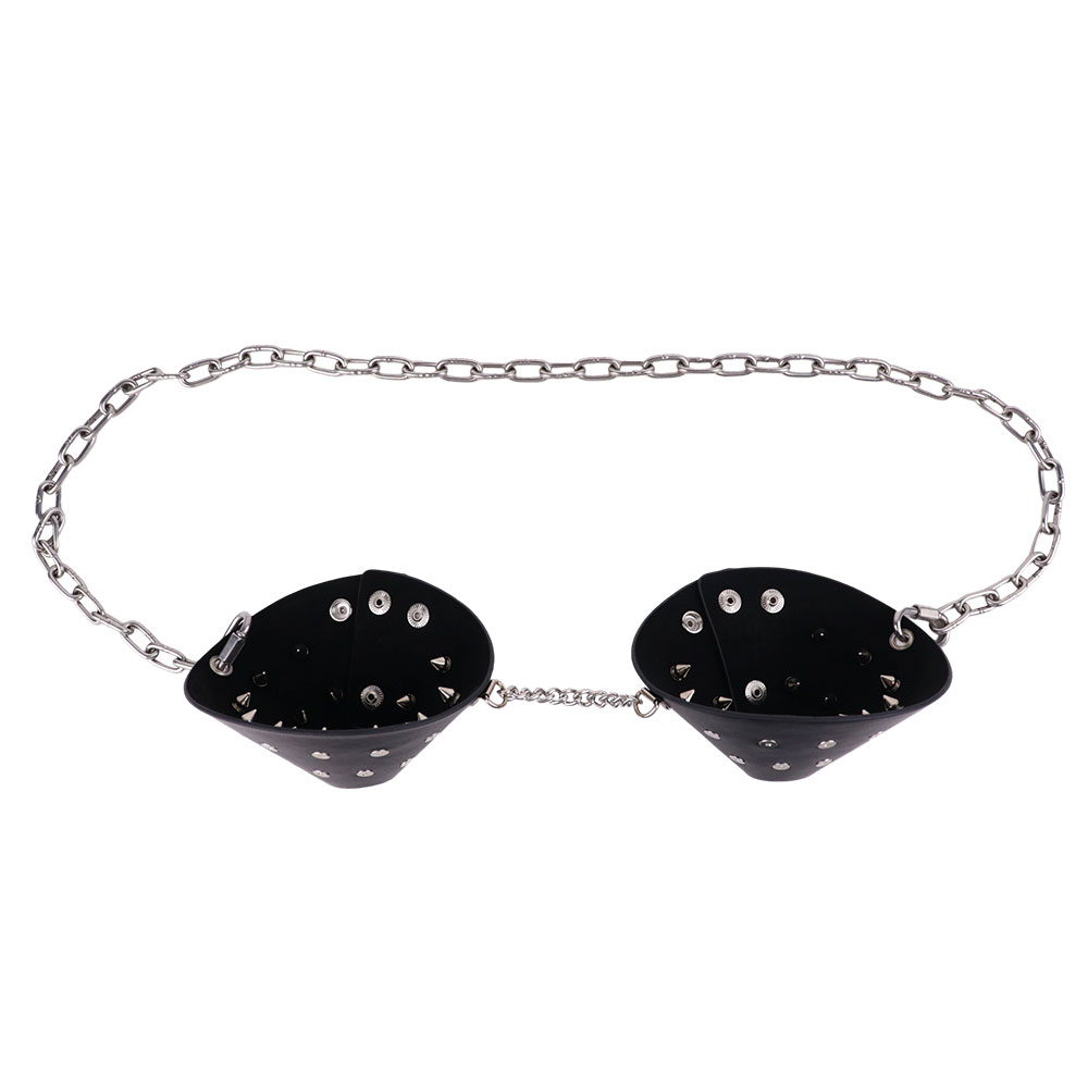 Steel Chain - DOGLOV 胸部拘束具 女性用 ウェアラブル ニップル ポインテッドリベット