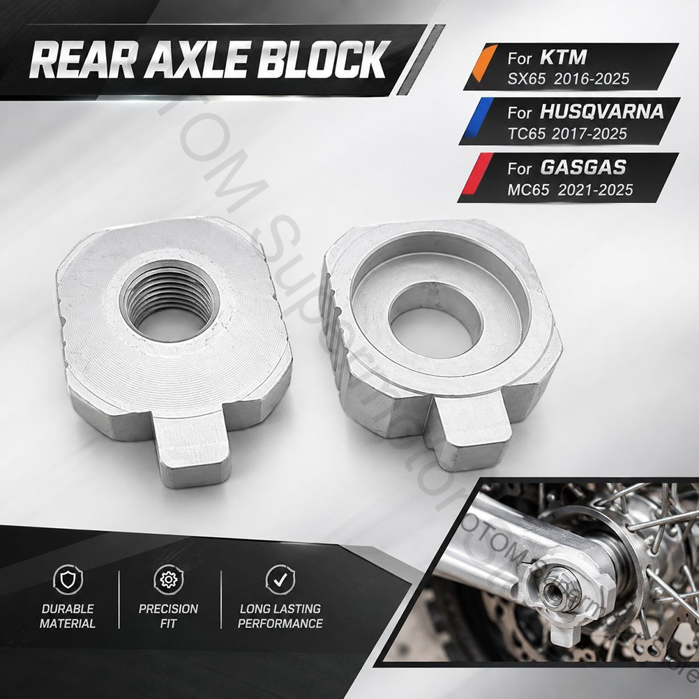 Bike Chain - 2016年～2025年式 KTM、HUSQVARNA、GASGAS用 リアアクスルブロック、チェーン調整器、ホイールハブスライダー、SX65、TC65、MC65、ピットバイク、ダートバイク用部品